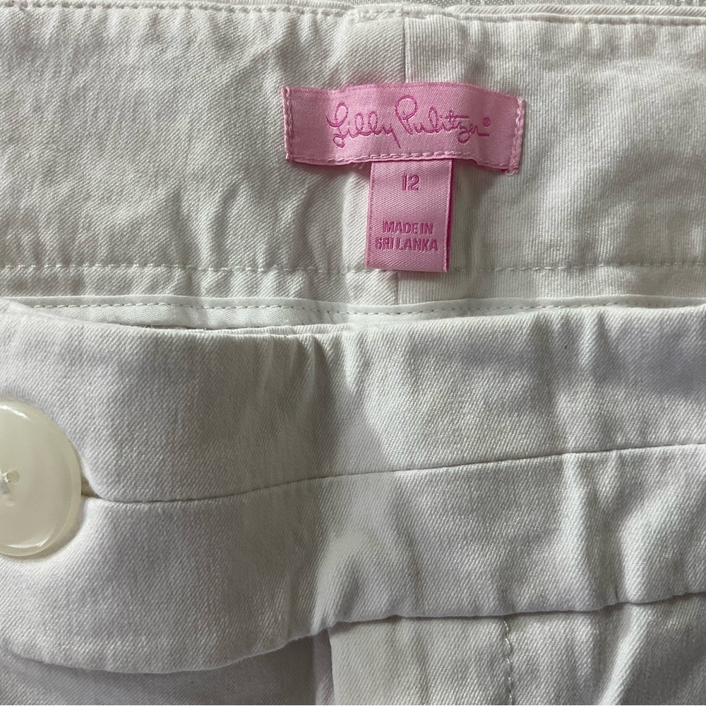 Lilly Pulitzer Women's Size 12 Stretch Pants Chino White - Picture 7 of 7